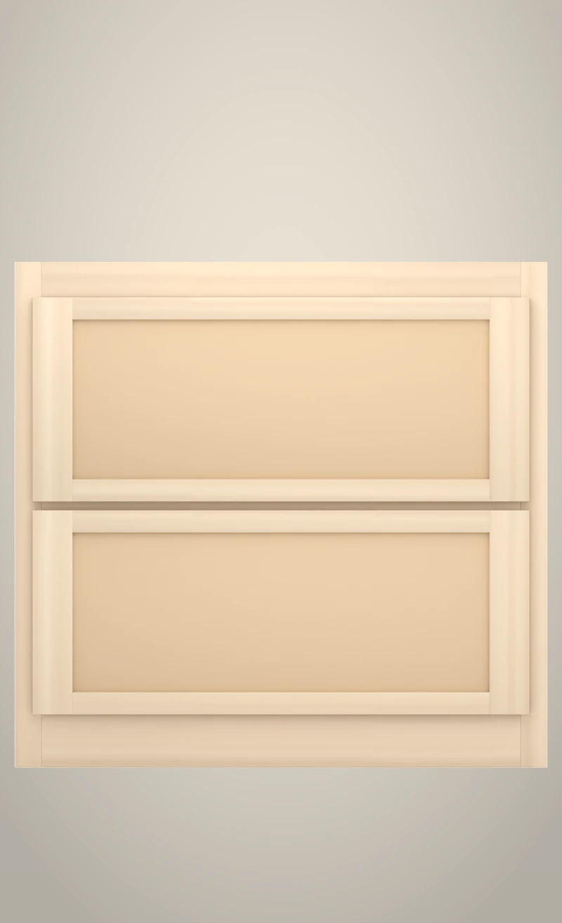 30" Brushhollow closet 2-drawer bank Flat unfinished front