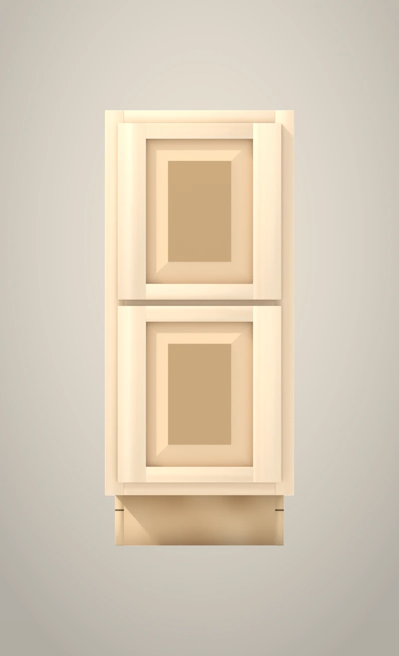 Ridgehollow 15" 2-drawer base, Raised unfinished front