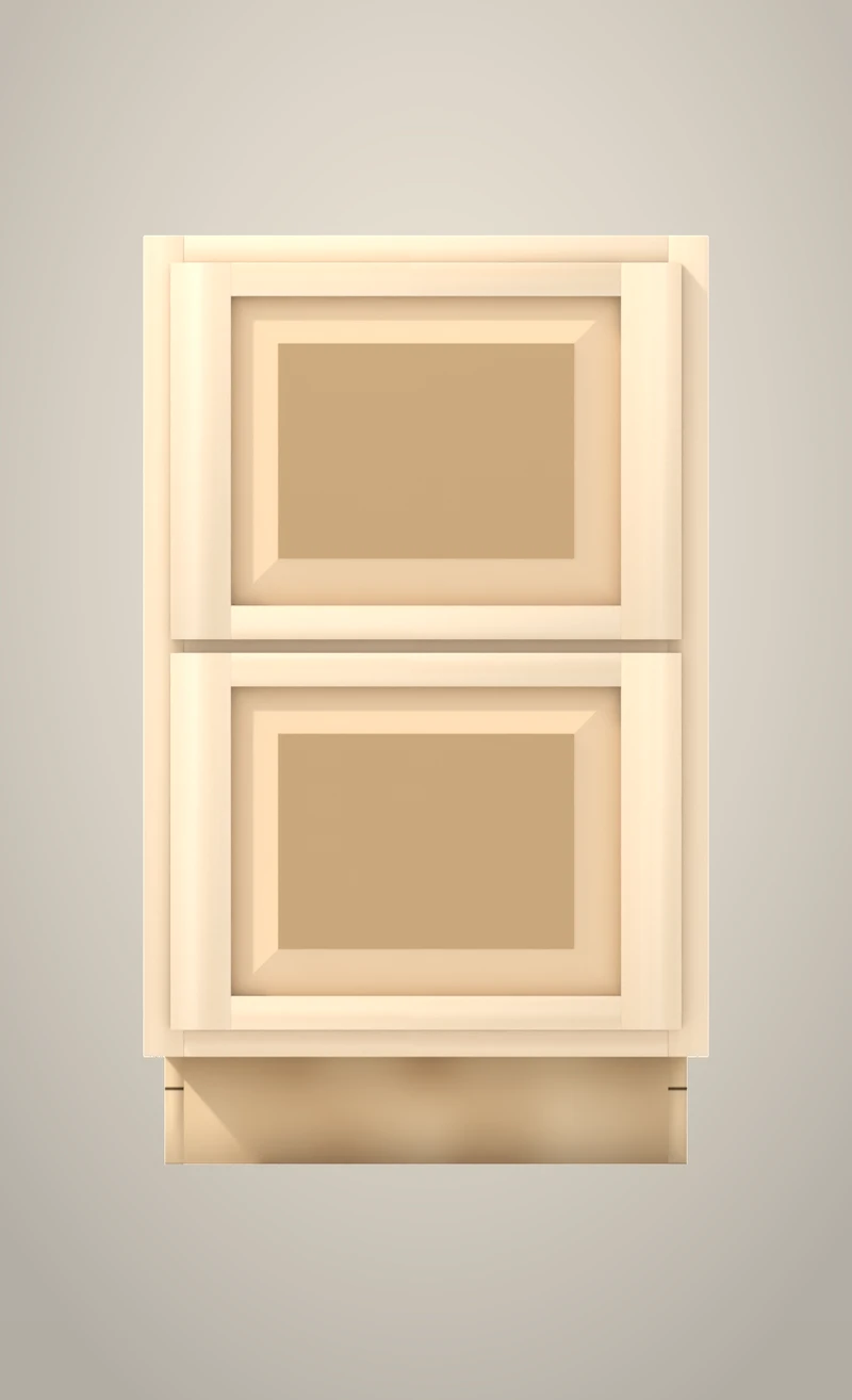 Ridgehollow 21" 2-drawer base, Raised unfinished front