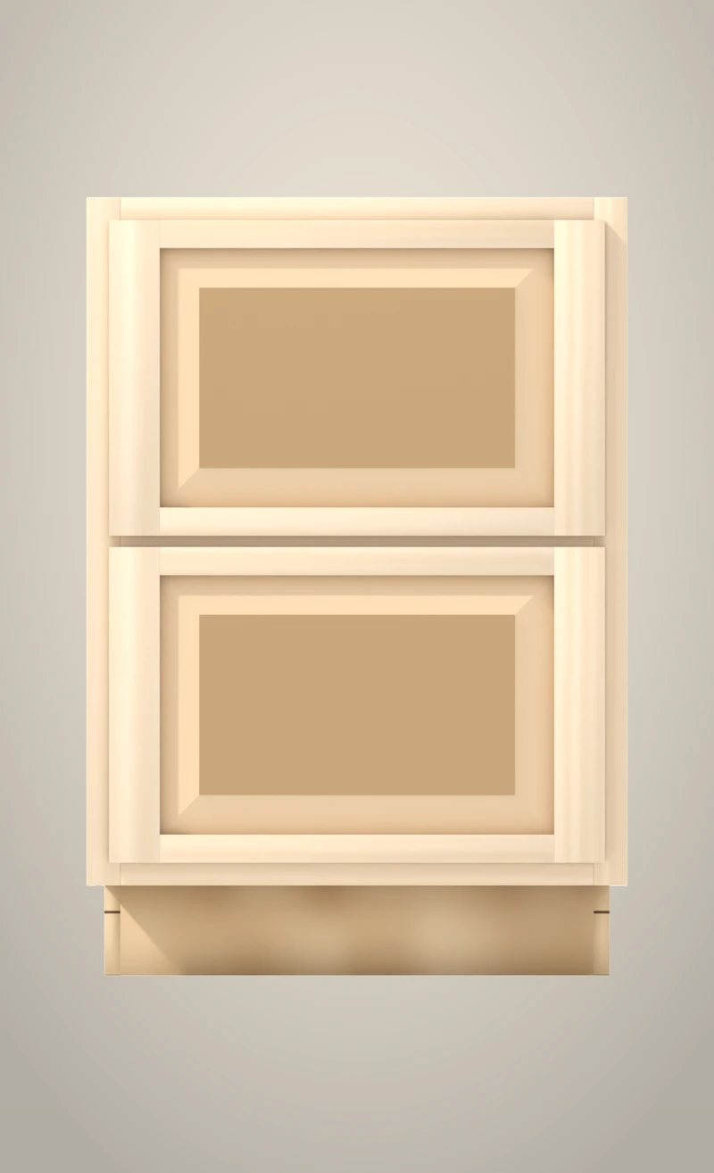 Ridgehollow 24" 2-drawer base, Raised unfinished front