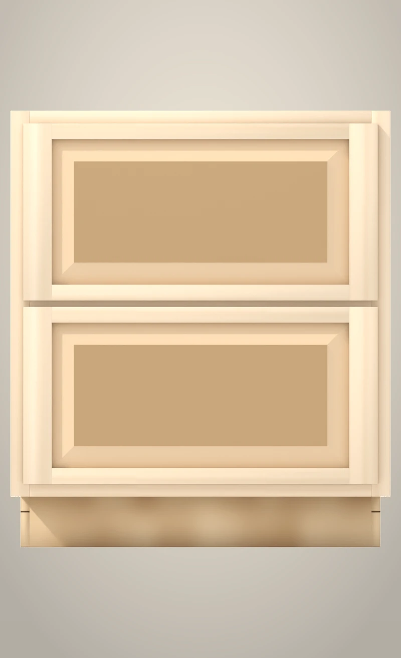 Ridgehollow 30" 2-drawer base, Raised unfinished front